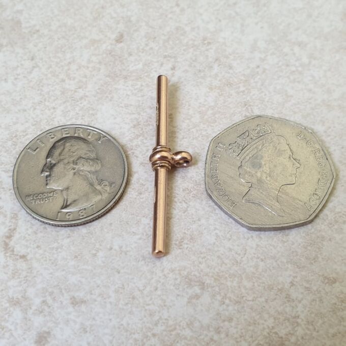 Antique Albert or T Bar Pendant in 9ct Rose Gold