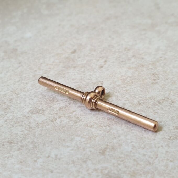 Antique Albert or T Bar Pendant in 9ct Rose Gold