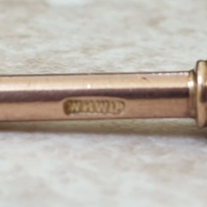 Antique Albert or T Bar Pendant in 9ct Rose Gold