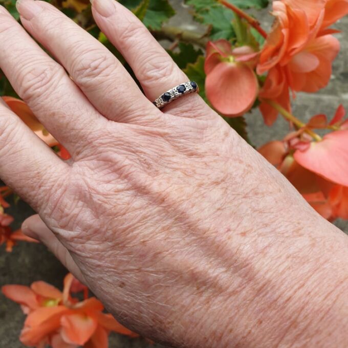 Sapphire and Diamond Ring in 9ct Gold