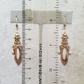 Embossed Long Drop Earrings in 9ct Gold