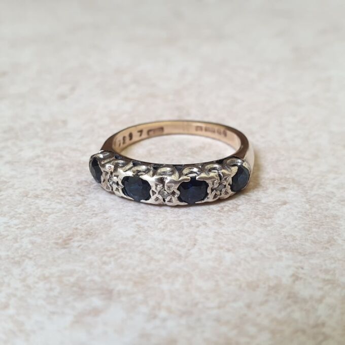 Sapphire and Diamond Ring in 9ct Gold