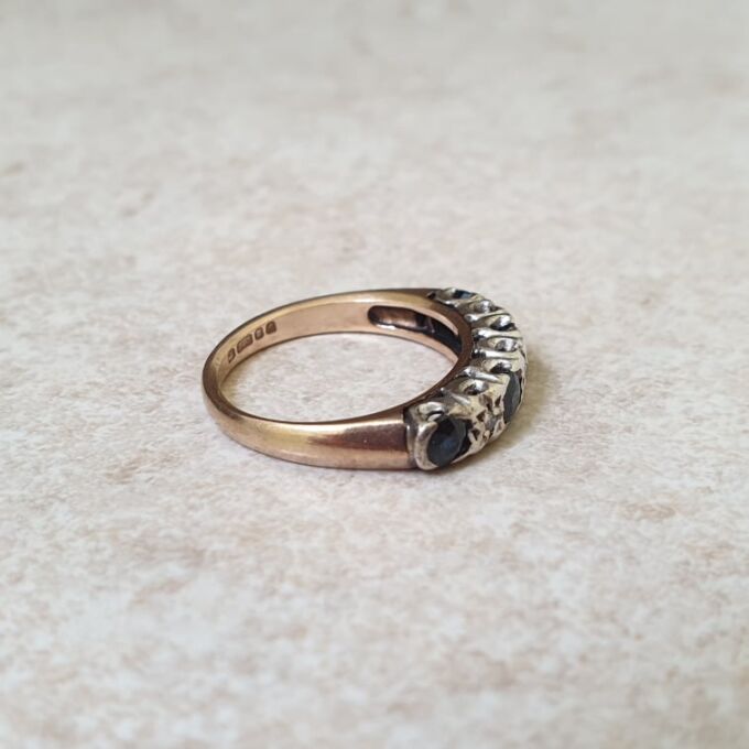 Sapphire and Diamond Ring in 9ct Gold