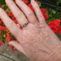Cornflower Blue Sapphire & Diamond Ring in 9ct Gold