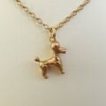 Poodle Charm Pendant in 9ct Gold