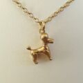 Poodle Charm Pendant in 9ct Gold