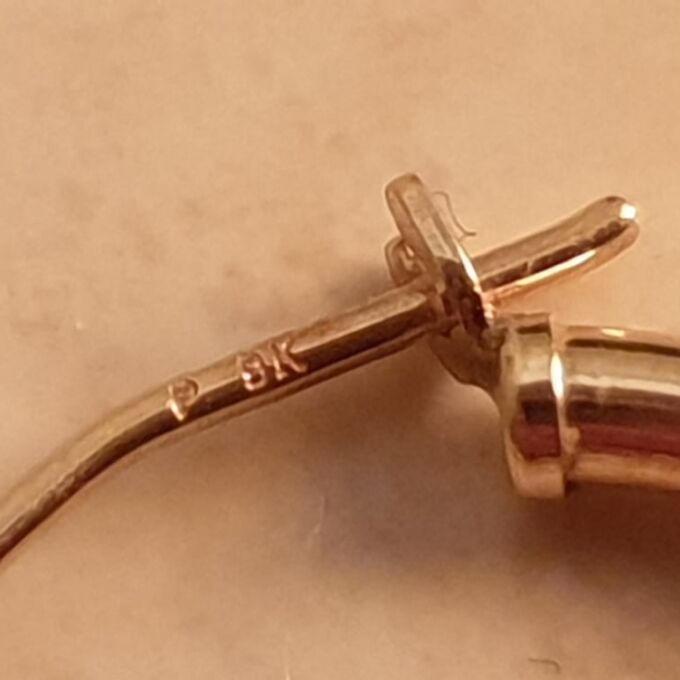 Garnet Hoop Earrings in 9ct Gold