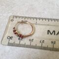Garnet Hoop Earrings in 9ct Gold