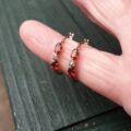 Garnet Hoop Earrings in 9ct Gold
