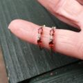 Garnet Hoop Earrings in 9ct Gold