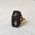 Ornate Onyx Ring in 10K Gold