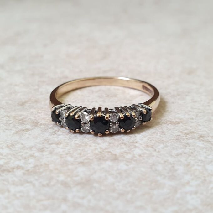 Sapphire and Diamond Ring in 9ct Gold