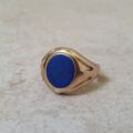 Lapis Lazuli Signet Ring in 9ct Gold