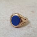 Lapis Lazuli Signet Ring in 9ct Gold