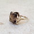 Smoky Quartz Ring in 9ct Gold
