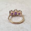 Three Stone Amethyst Ring in 9ct Gold