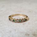 Emerald and Diamond Stacking Band in 18ct Gold