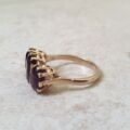 Three Stone Amethyst Ring in 9ct Gold