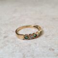 Emerald and Diamond Stacking Band in 18ct Gold