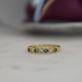 Emerald and Diamond Stacking Band in 18ct Gold