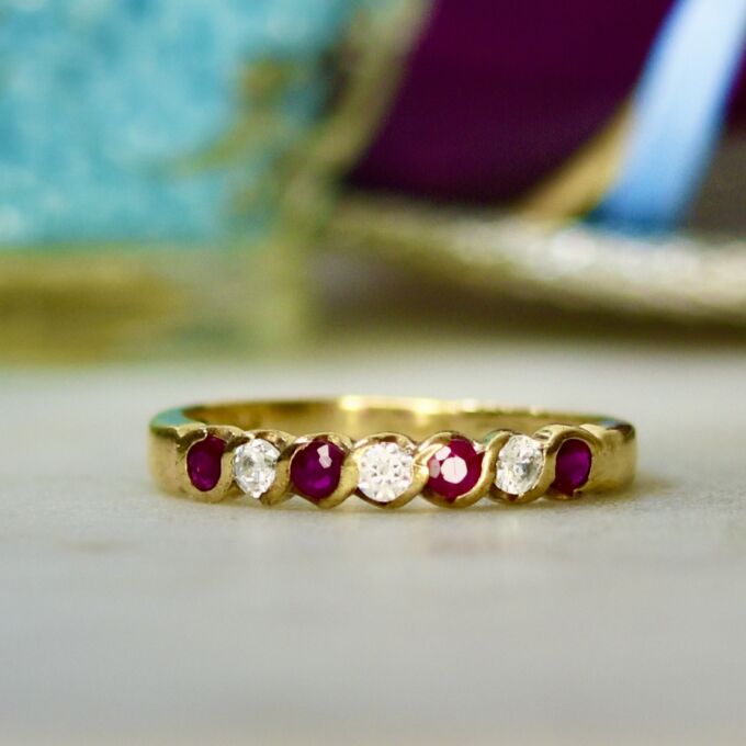 Ruby Stacking Band in 9ct Gold