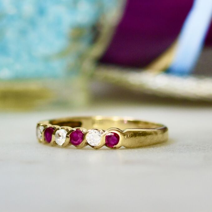 Ruby Stacking Band in 9ct Gold