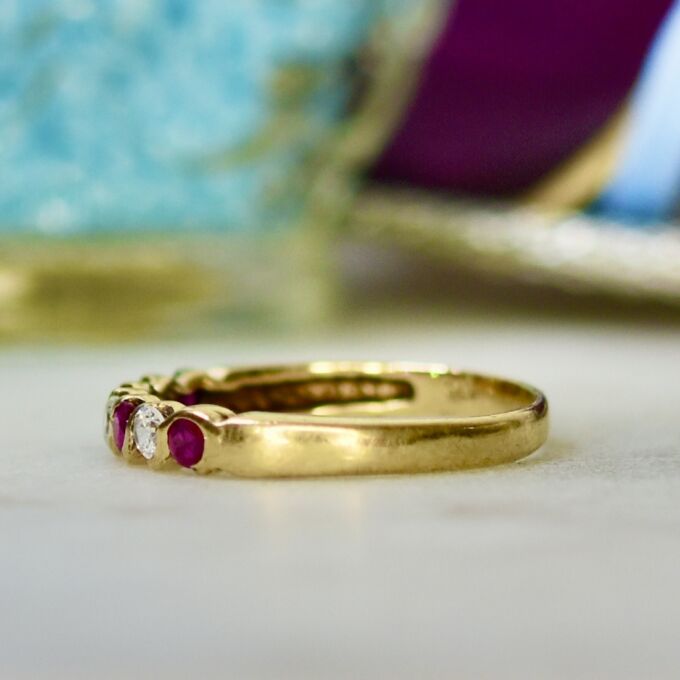 Ruby Stacking Band in 9ct Gold