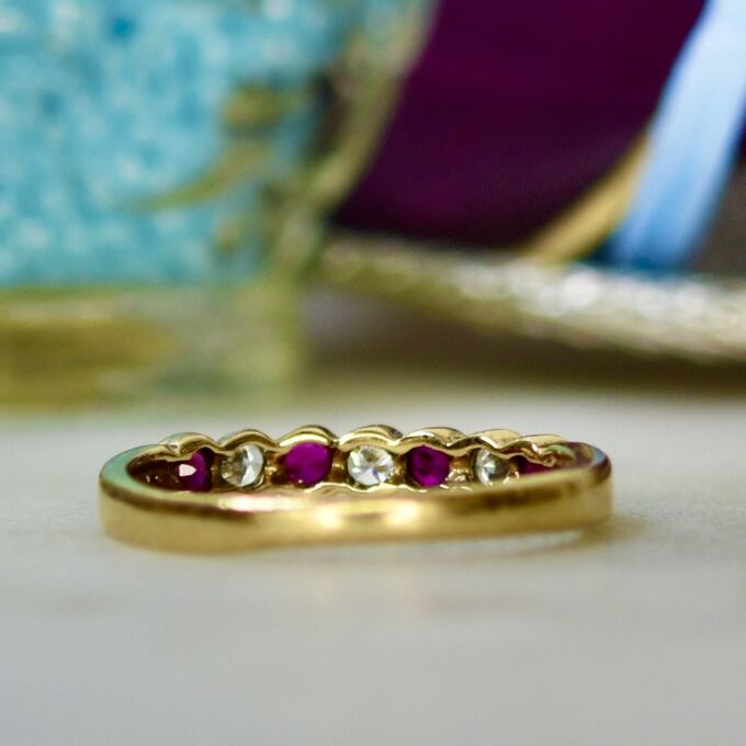 Ruby Stacking Band in 9ct Gold