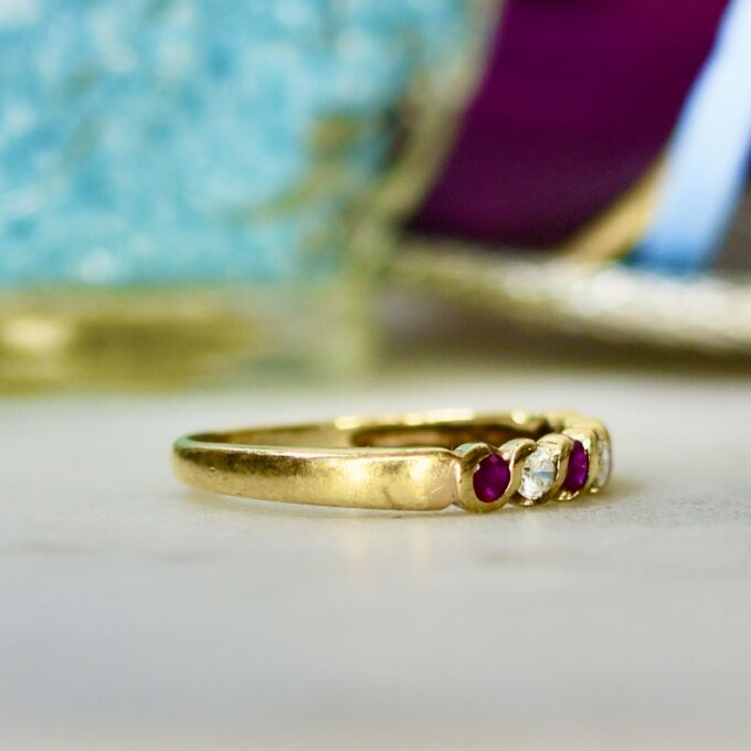 Ruby Stacking Band in 9ct Gold