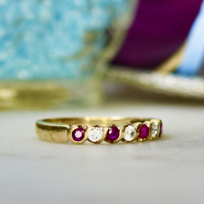 Ruby Stacking Band in 9ct Gold
