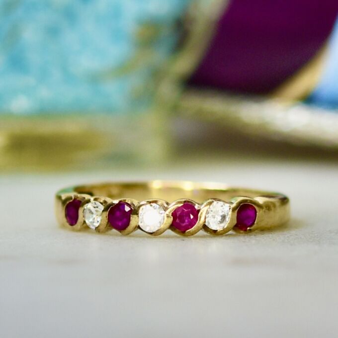Ruby Stacking Band in 9ct Gold