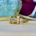 Diamond Set Buckle Ring in 9ct Gold