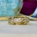 Diamond Set Buckle Ring in 9ct Gold