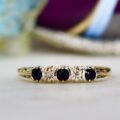 Sapphire and Diamond Ring in 9ct Gold