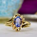 Tanzanite and Diamond Ring in 18ct Gold