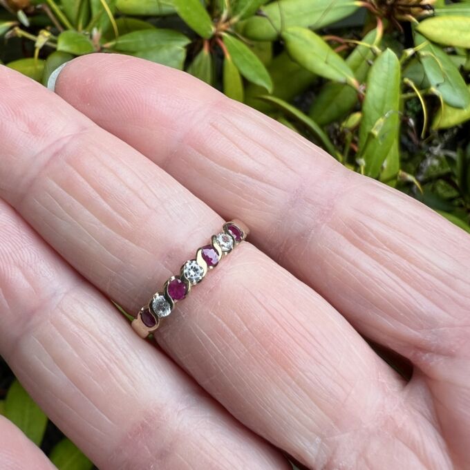 Ruby Stacking Band in 9ct Gold