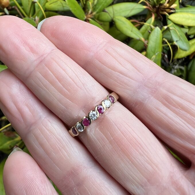 Ruby Stacking Band in 9ct Gold