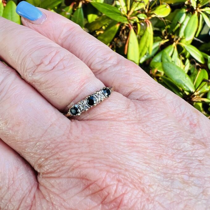 Sapphire and Diamond Ring in 9ct Gold