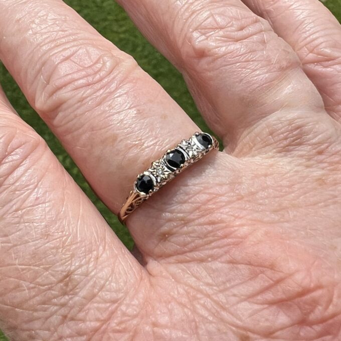 Sapphire and Diamond Ring in 9ct Gold