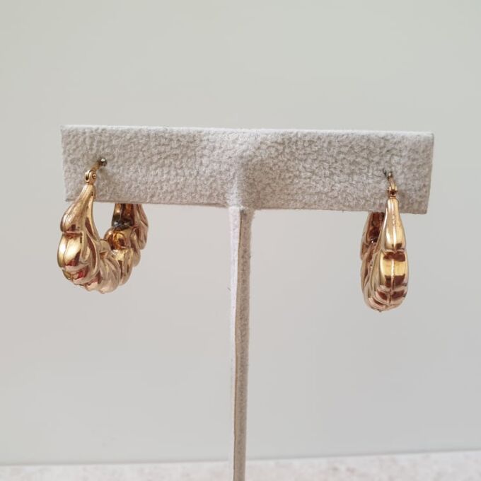 Italian Ornate Earrings in 9ct Gold