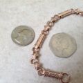Ornate Heavyweight Bracelet in 9ct Rose Gold inc safety chain
