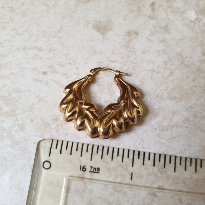 Italian Ornate Earrings in 9ct Gold