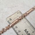 Ornate Heavyweight Bracelet in 9ct Rose Gold inc safety chain