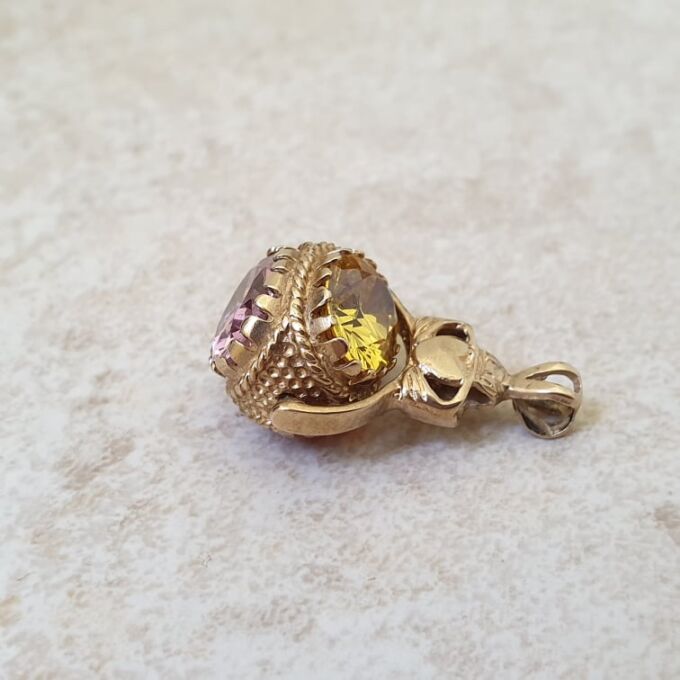 Claddagh Spinning Fob in 9ct Gold