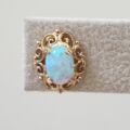 Ornate Opal Stud Earrings in 9ct Gold
