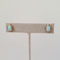 Ornate Opal Stud Earrings in 9ct Gold