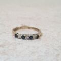 Sapphire & Diamond Stacking Ring in 9ct Gold
