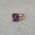 Amethyst Solitaire Ring in 9ct Gold