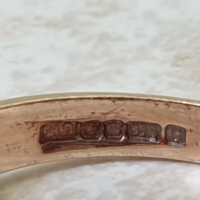 Three Stone Garnet Ring in 9ct Gold