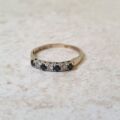 Sapphire & Diamond Stacking Ring in 9ct Gold